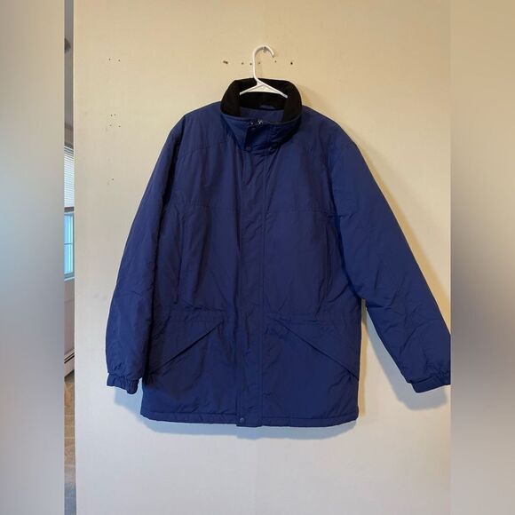 L.L. Bean Vintage Blue Parka Goose Down Insulation - Picture 3 of 13